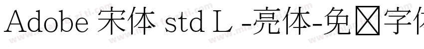 Adobe 宋体 std L -亮体字体转换